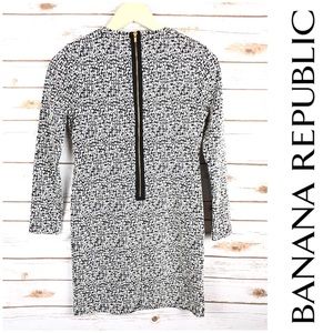 Banana Republic Black White Ponte Sheath dress